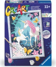 Ravensburger 23944 CreArt Serie D: Unicorni Glitterati Kit Pittura Educativo 7+