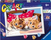 Ravensburger 28938 CreArt Serie D: Gattini sul Cuscino da Dipingere Gioco Creativo 9+