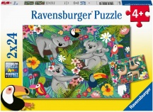 Ravensburger 5183 Koala e Bradipi Puzzle 24 Pezzi Confezione da 2 per Bambini da 4+