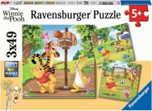 Ravensburger 5187 Winnie The Pooh Puzzle 49 Pezzi Confezione da 3 per Bambini da 5+