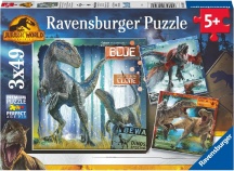 Ravensburger 5656 Jurassic World Puzzle 49 Pezzi Confezione da 3 per Bambini da 5+