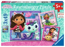 Ravensburger 5659 GabbyS Dollhouse Puzzle 49 Pezzi Confezione 3 per Bambini 5+