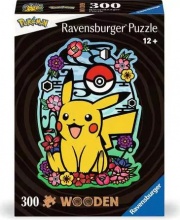 Ravensburger 761 Pikachu Puzzle Wooden in Legno 300 Pezzi per Bambini da 10+ Anni