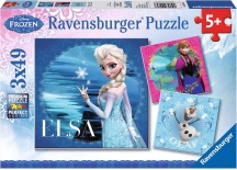 Ravensburger 9269 Frozen: Elsa e Anna Puzzle 49 Pezzi Confezione 3 per Bambini 5+