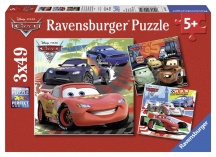 Ravensburger 9281 Cars 2 Puzzle 3X49 Pezzi per Bambini da 5+