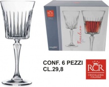 Rcr Cristallerie RCR258796 Set 6 Calici Timeless Capacit� 30 cl in Vetro