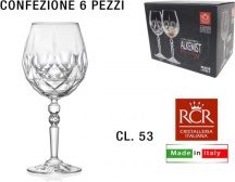 Rcr Cristallerie RCR265213 Set 6 Calici Alkemist Aperitif Capacit� 53 cl Vetro