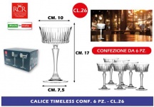 Rcr Cristallerie RCR280421 Set 6 Calici Timeless Capacit� 26 cl in Vetro