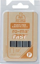 Ro-Ma 5036c5082 Punto 77 per Fissatrice Fissacavo M77 7711 Zincato mm 5x11