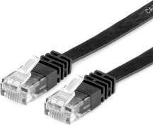 Roline 21.99.0823 Cavo Rete Utp Cat.6A 3 mt Flat Nero No Schermato