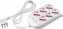 Rosi RS94124 Multipresa Con Interruttore Serie Emilia 6 Posti