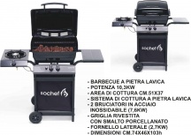 Sochef G20724 Barbecue a Gas BBQ Giardino Pietra lavica Ruote  Pi� Pepito