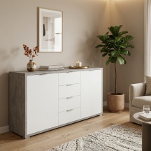 SARMOG DB879CBN Madia 2 Ante 4 Cassetti 154x41x84 cm DOUBLE Db879