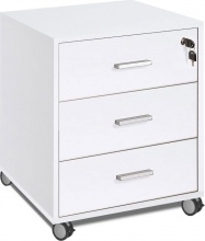 SARMOG O733BFBF Cassettiera Ufficio 3 Cassetti 50x41x70 cm Bianco Quadrante
