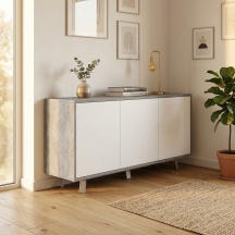 SARMOG PUSH AND GO 7073k Madia 3 Ante Push-Pull 177x41x74 cm BiancoCemento