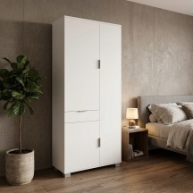 SARMOG QUADRANTE 773 BN Armadio Guardaroba 3 ante 1 cassetto 77x34x179 cm QUADRANTE 773