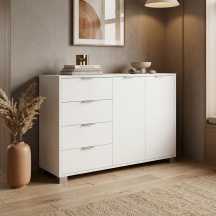SARMOG QUADRANTE 799 Madia 0992459 2 Ante e 4 Cassetti 116x41x86 cm Bianco Quadrante