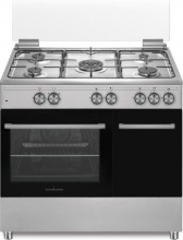 SCHAUB LORENZ SS941GVEX Cucina a Gas 5 Fuochi Forno a Gas Ventilato 90x60cm Inox