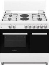 SCHAUB LORENZ SS942EW Cucina a Gas 4 Fuochi + 2 Piastre Forno Elettrico 90x60
