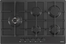 SCHOCK STR85THBKN Piano Cottura 5 fuochi a Gas Larghezza 75 cm colore Nero