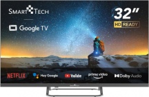 Smart Tech 32HG01V Smart TV 32" HD DLED Google TV DVBT2CS2 Classe E Grigio