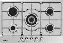 SMARTWAY PG75SM Piano Cottura 5 Fuochi a Gas Larghezza 75 cm in Acciaio Inox