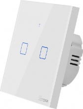 SONOFF IM190314010 Interruttore a Parete Smart Switch Touch Wi-Fi 2 Tasti Bianco