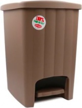 STEFANPLAST 21255 Pattumiera Bidone Spazzatura 20 Lt Plastica Tortora  Elegance