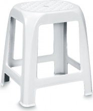STEFANPLAST 22300 Sgabello in plastica per Esterno 41x35x46 colore bianco Elfo