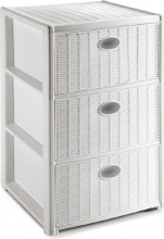 STEFANPLAST 30462 Cassettiera Multiuso 3 Cassetti Bianca -  Elegance