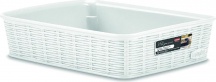 STEFANPLAST 30930 Scatola Plastica interno effetto seta 25 x 19 x 6 cm Bianco