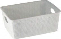 STEFANPLAST 30970 Scatola Plastica interno effetto seta 25 x 19 x 10 cm Bianco