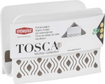 STEFANPLAST 55350 Portatovaglioli da Tavolo Tosca Tortora Resina
