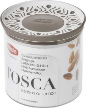 STEFANPLAST 55400 Barattolo Tondo ermetico 0.7 lt 12x11 cm Tosca Resina Tortora