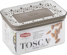 STEFANPLAST 55550 Barattolo Rettangolare ermetico 0.7 lt Tosca Resina Tortora