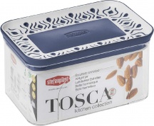 STEFANPLAST 55551 Barattolo Rettangolare ermetico 0.7 lt Tosca Resina Blu