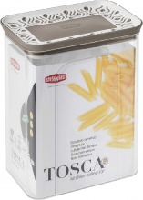STEFANPLAST 55650 Barattolo Rettangolare ermetico 2.2 lt Tosca Resina Tortora