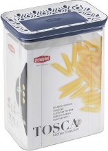 STEFANPLAST 55651 Barattolo Rettangolare ermetico 2.2 lt Tosca Resina Blu