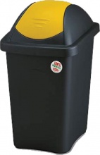 STEFANPLAST 70211 Pattumiera Differenziata 30 Lt 29x39x50 cm Nero e Giallo Multipat