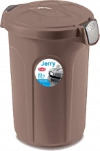 STEFANPLAST 70325 Pattumiera Bidone Spazzatura Coperchio 23 Lt Tortora  Jerry