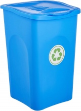 STEFANPLAST 70603 Pattumiera Plastica 50 litri 37x37x56h cm Blu
