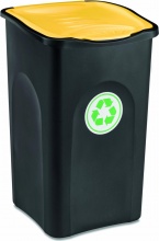 STEFANPLAST 70650 Stefanplast Pattumiera Ecogreen 37x37x56 50LT NeroGiallo