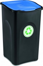 STEFANPLAST 70652 Stefanplast Pattumiera Ecogreen 37x37x56 50LT NeroBlu