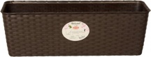 STEFANPLAST 73601 Vaso Fioriera Plastica Rettangolare Balcone 30x13x11cm Natural