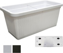 STEFANPLAST 75351 Vaso Natural Rettangolare Moka 80x40 h. 34