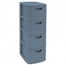 STEFANPLAST 90703 Cassettiera Multiuso Salvaspazio 4 Cassetti 30x40x80 cm 0993526