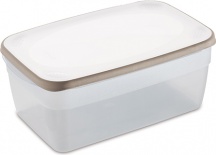 STEFANPLAST SF01041 Contenitore Frigorifero 0,4 L 15x10x4h cm Bianco e Tortora