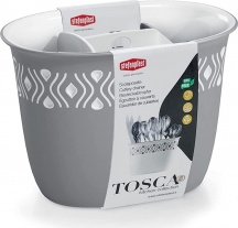 STEFANPLAST SF55702 Scolaposate Tosca cm 19,5x13,5x14h Stone GreyBianco