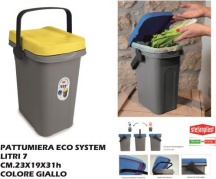 STEFANPLAST SF70790 Pattumiera home Eco System lt 7 Giallo