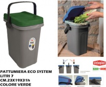 STEFANPLAST SF70791 Pattumiera home Eco System lt 7 Verde